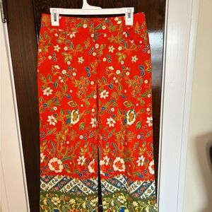 Tory Burch DAYTON CROPPED PANT IN SAMBA BATIK FLOWER
